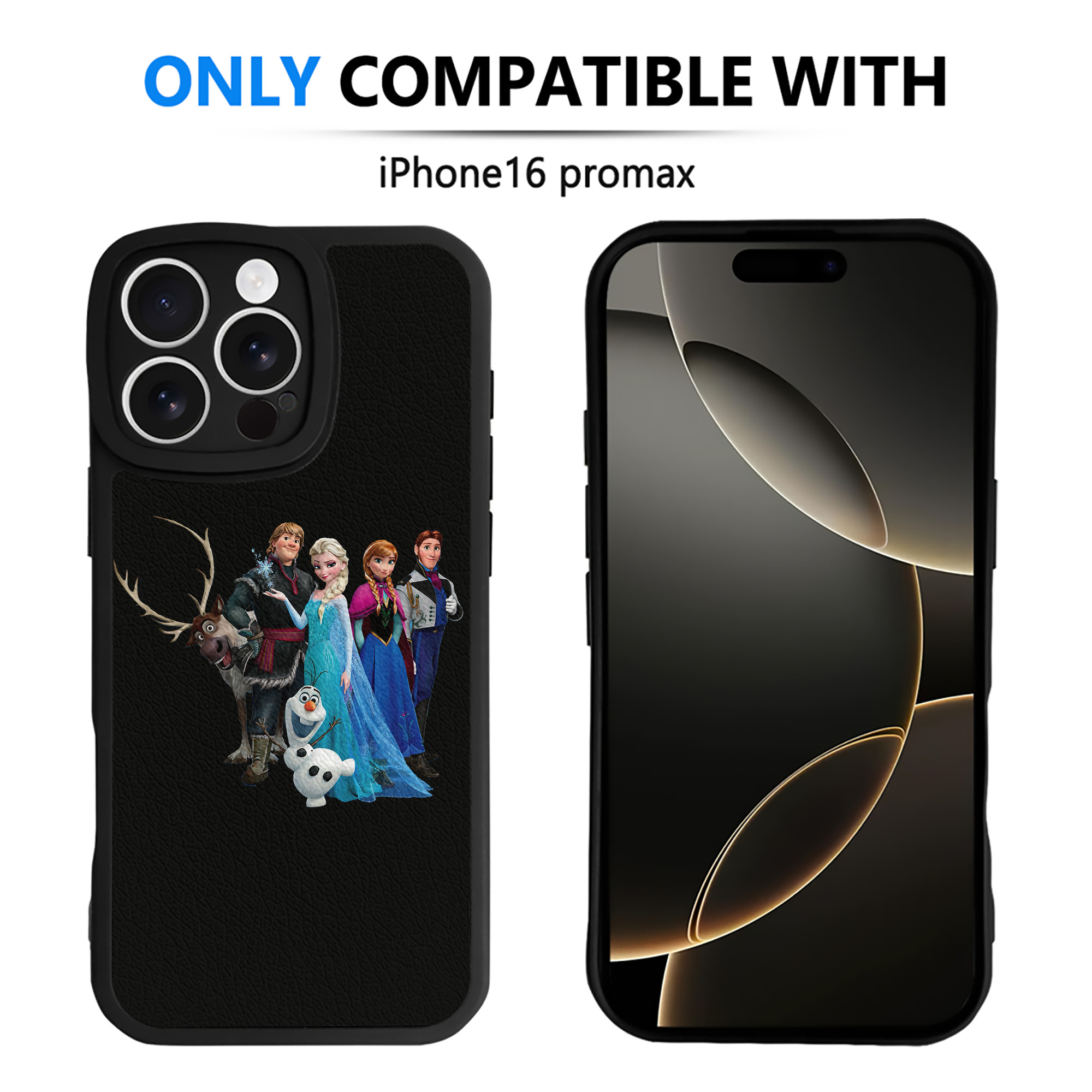 （画像用） アナと雪の女王 アンナ エルサ Frozen Anna Elsa 【iPhone 16シリーズ対応】シリコンスマホケース（レザー調） 材質：シリコン